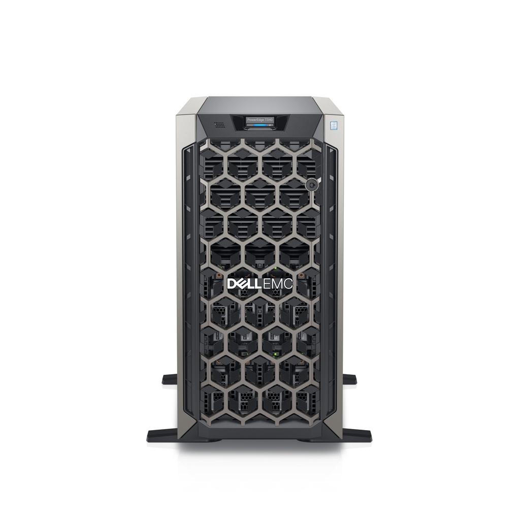 PowerEdge T340|3.5" Chassis with up to 8 Hot Plug Hard Drives, E-2224 3.4GHz, 8M cache, 4C/4T, 16GB, 2* 2TB 7.2K RPM NLSAS , H330, IDRAC Exprs,DVD +/-RW, On-Board LOM, Dual, Hot-plug, Single, Hot-plug Power Supply 1+0, 495W,