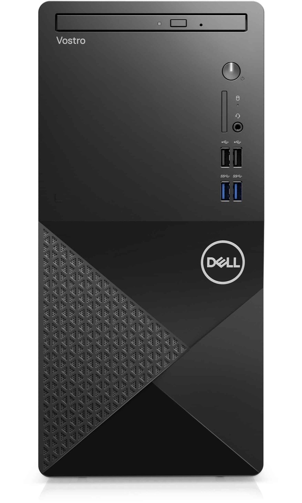 Dell Vostro 3910 12th Gen Intel Core i3-12100 (4-Core, 12MB Cache, 3.30GHz up to 4.30GHz ), 4GB (1x4GB) DDR4 3 200 MHz, 1TB 7200RPM 3.5" SATA HDD, Intel® UHD 770, Freedos, Tray load DVD Drive (Reads and Writes to DVD/CD), Intel® Wi-Fi 6 2x2 (Gig+) et Bluetooth, jack casque universelle, 4x USB 2.0, 4x USB 3.2 Gen 1, HDMI 1.4b, DisplayPort 1.4, RJ-45, Sortie audio, Clavier filaire Dell - KB216, français (AZERTY), noir, Garantie 1an