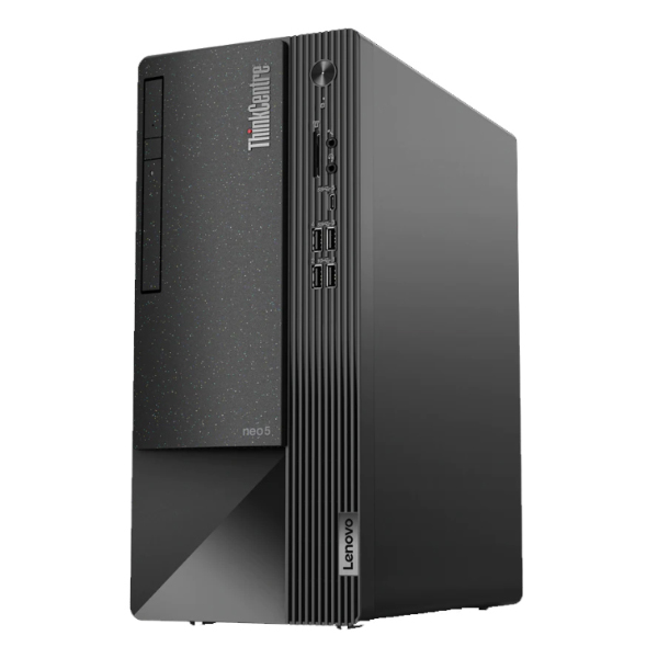 Lenovo Thinkcentre Neo 50t Intel® Core™  i5-12400, 6C (6P + 0E) / 12T, P-core 2.5 / 4.4GHz, 18MB, Intel® UHD Graphics, 730, 8GB UDIMM DDR4-3200, 512GB SSD M.2 2280 PCIe® 4.0x4 NVMe® Opal,  DVD±RW, Intel® Wi-Fi® 6 AX201, 11ax 2x2 + BT5.1,  2x USB 3.2 Gen 1, 2x USB 3.2 Gen 2, 4x USB 2.0, 1x HDMI® 2.0, 1x DisplayPort™ 1.4, VGA, RJ-45, série (9 broches), combo casque microphon,  FREEDOS + ThinkVision S22E-20 21.5'' Moniteur