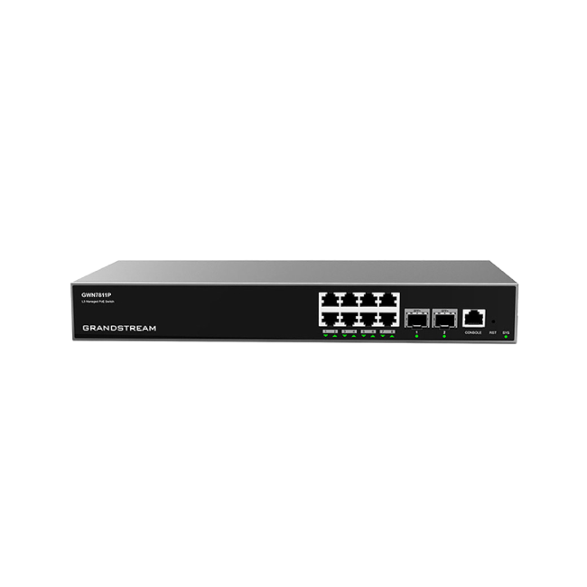 Grandstream Switch Administrable Niveau 3  8 Ports Gigabit / 4 Ports SFP+ 10 Go