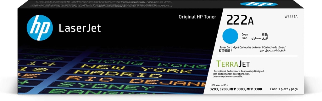 HP 222A Cyan Original LaserJet Toner Cartridge